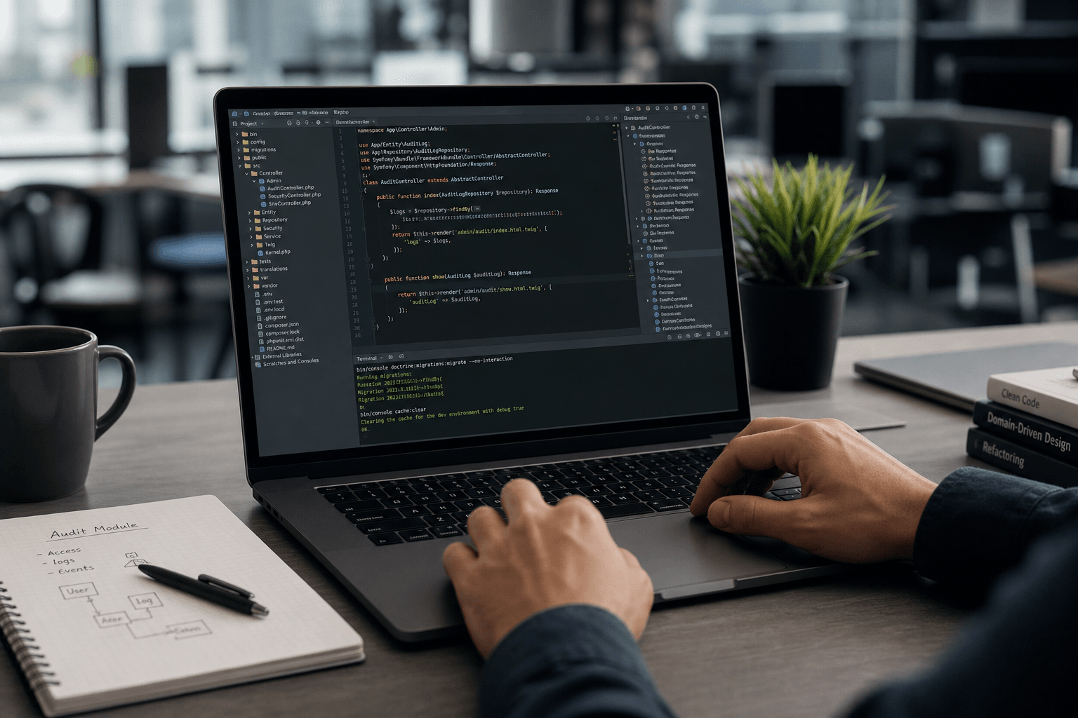 Разбор действующего Symfony-проекта на ноутбуке
