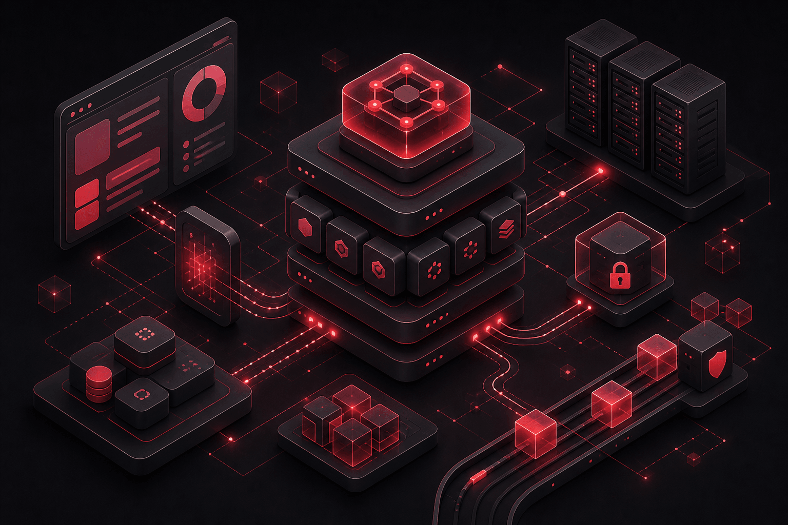 Схема модульной архитектуры API на Nest.js
